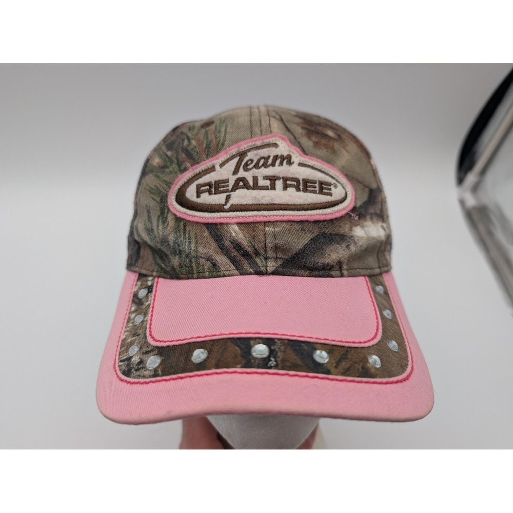 Paramount Outdoors Team Realtree Camo Pink Rhinestone Adjustable Hat Cap 258